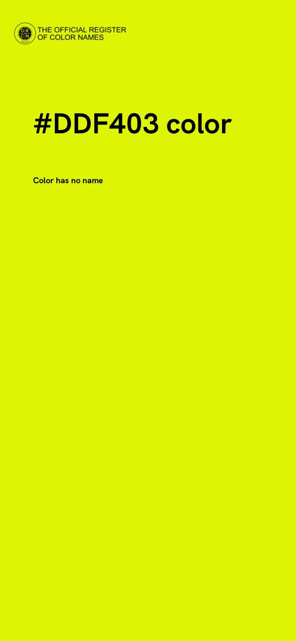 #DDF403 color image