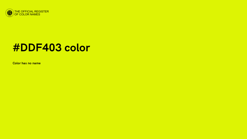 #DDF403 color image