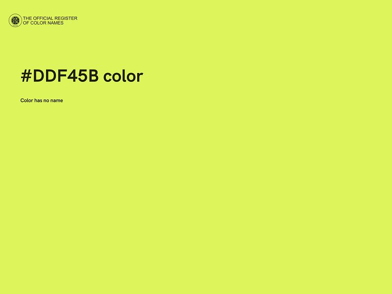 #DDF45B color image