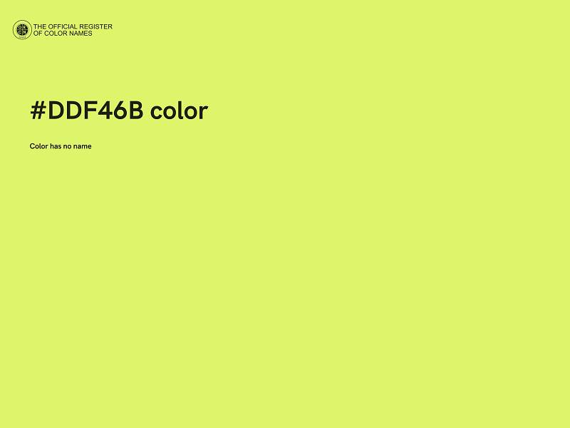 #DDF46B color image