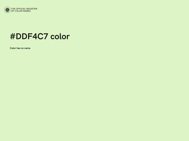 #DDF4C7 color image