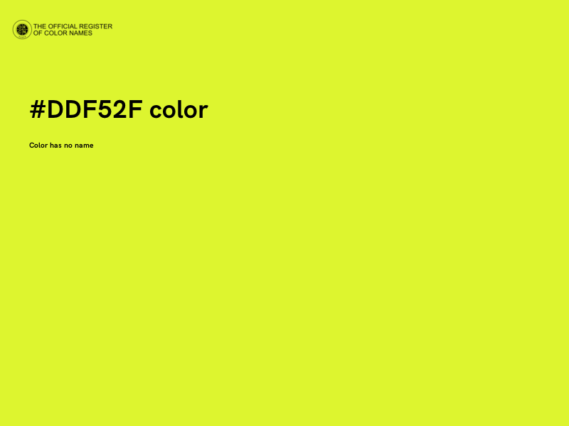 #DDF52F color image