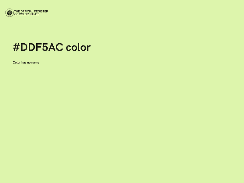 #DDF5AC color image