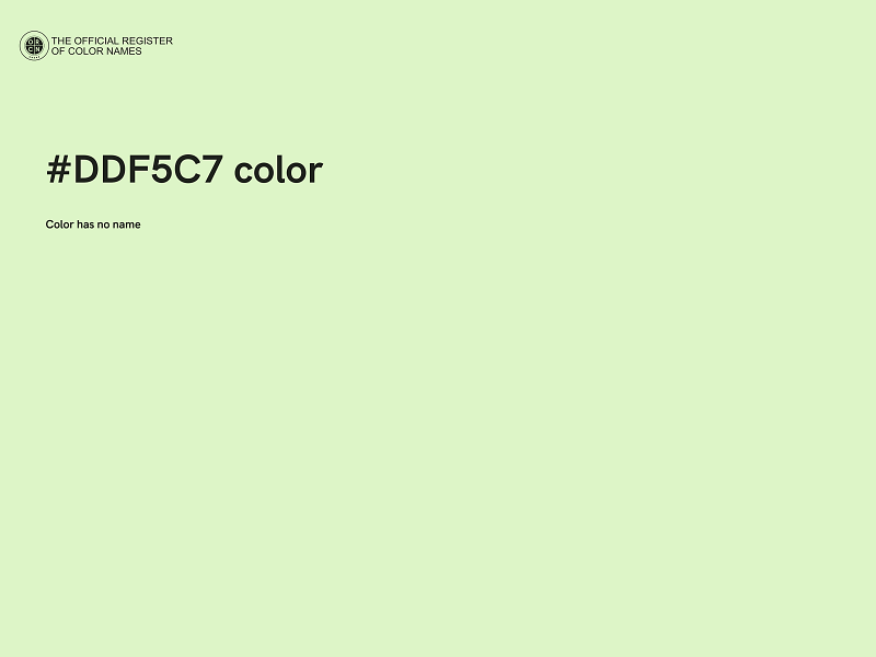 #DDF5C7 color image