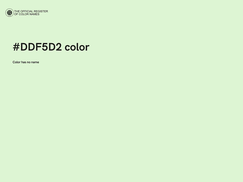 #DDF5D2 color image