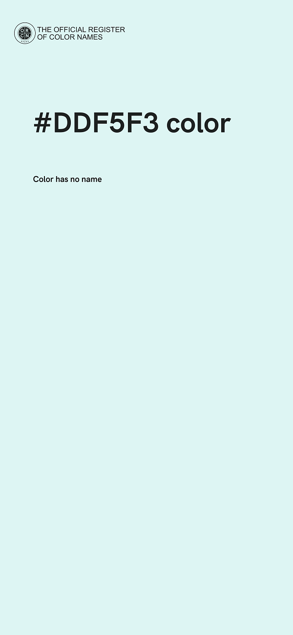 #DDF5F3 color image