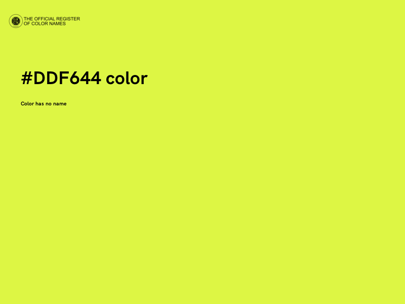 #DDF644 color image