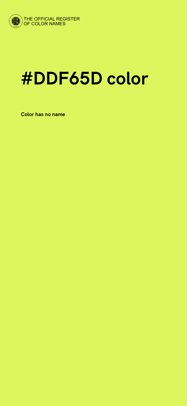 #DDF65D color image