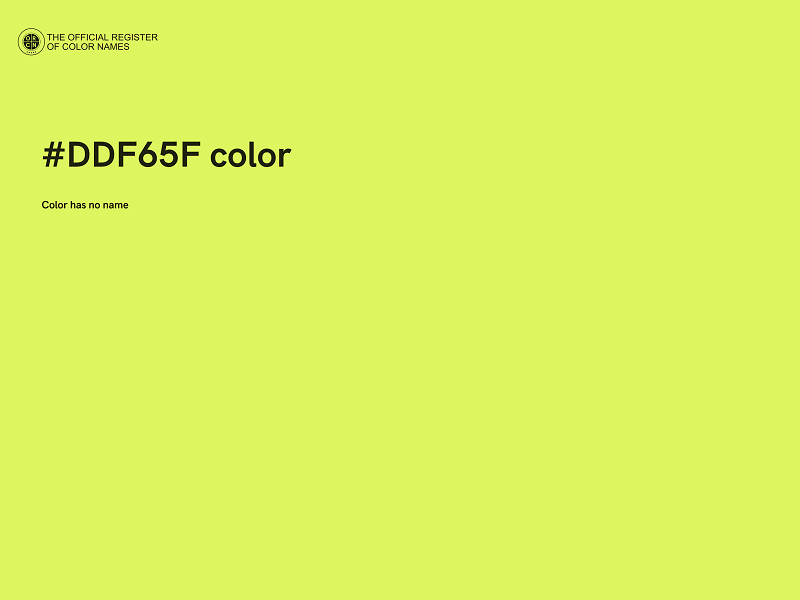 #DDF65F color image