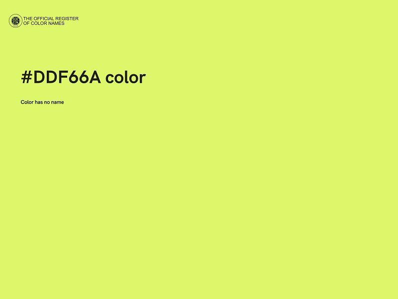 #DDF66A color image