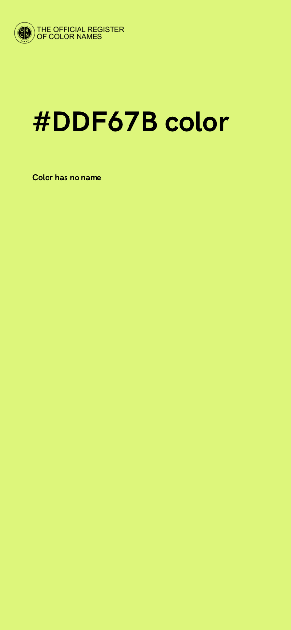 #DDF67B color image