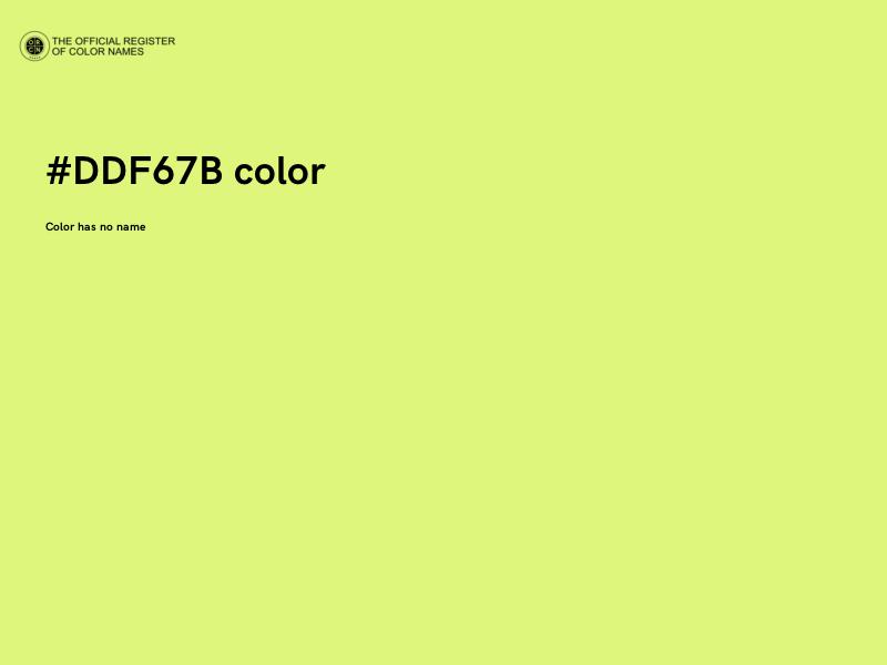 #DDF67B color image
