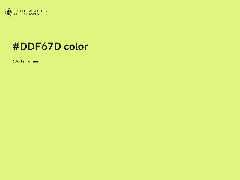 #DDF67D color image