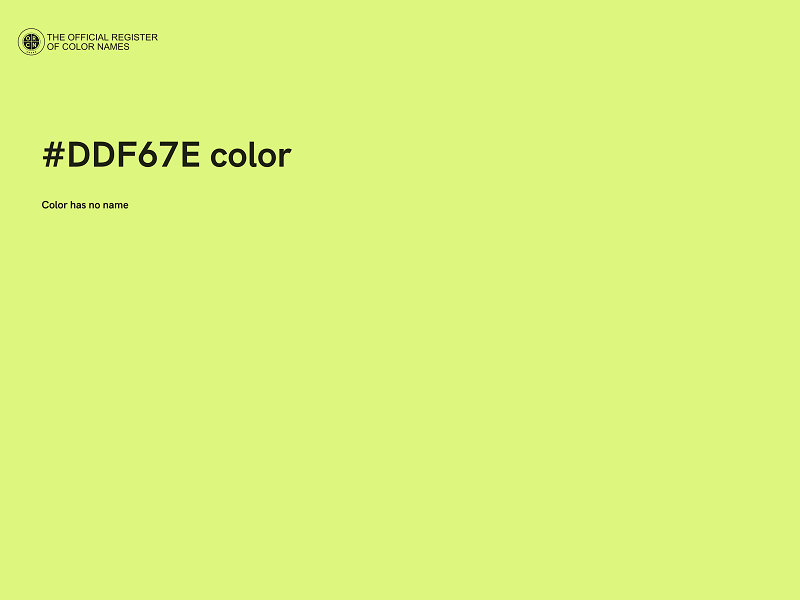 #DDF67E color image