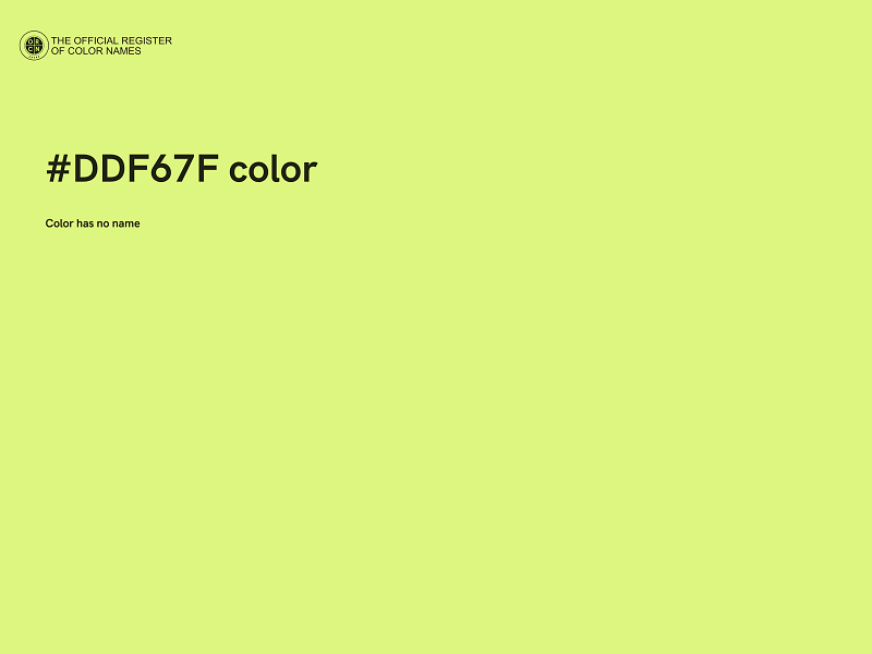 #DDF67F color image