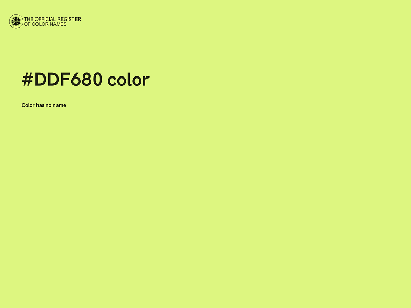 #DDF680 color image