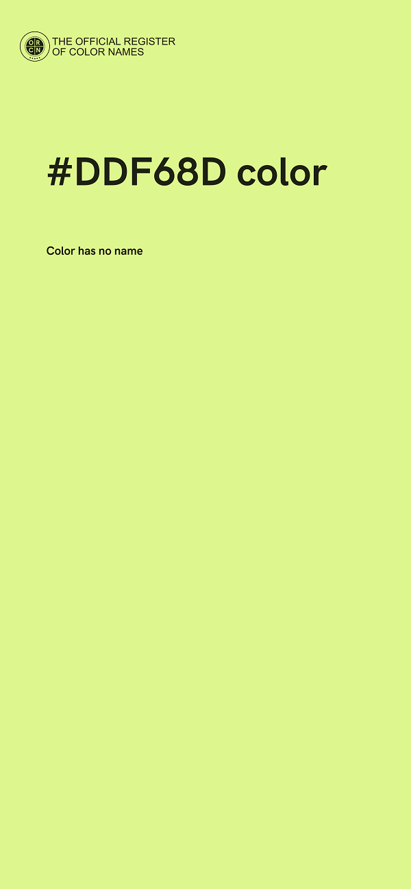 #DDF68D color image