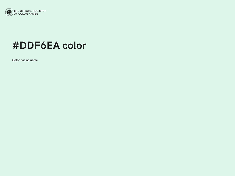 #DDF6EA color image