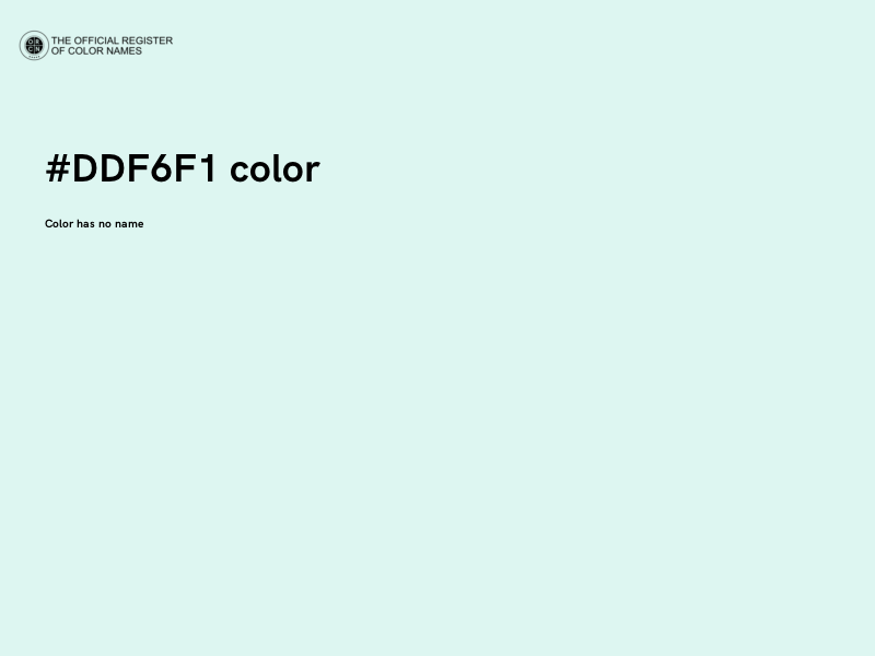 #DDF6F1 color image