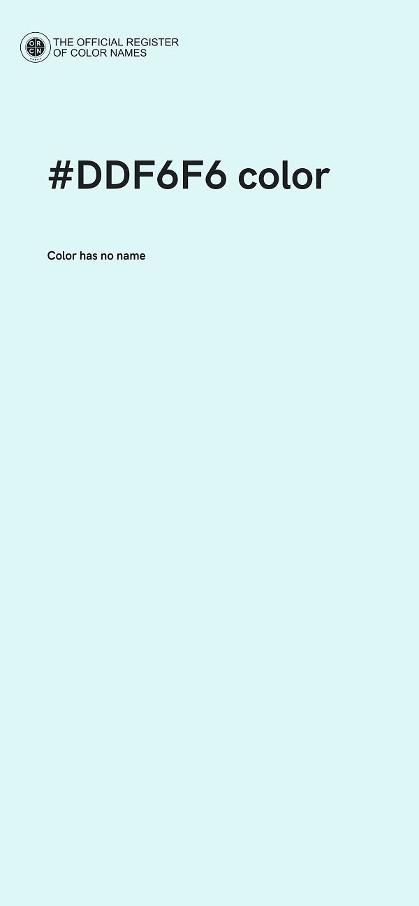 #DDF6F6 color image
