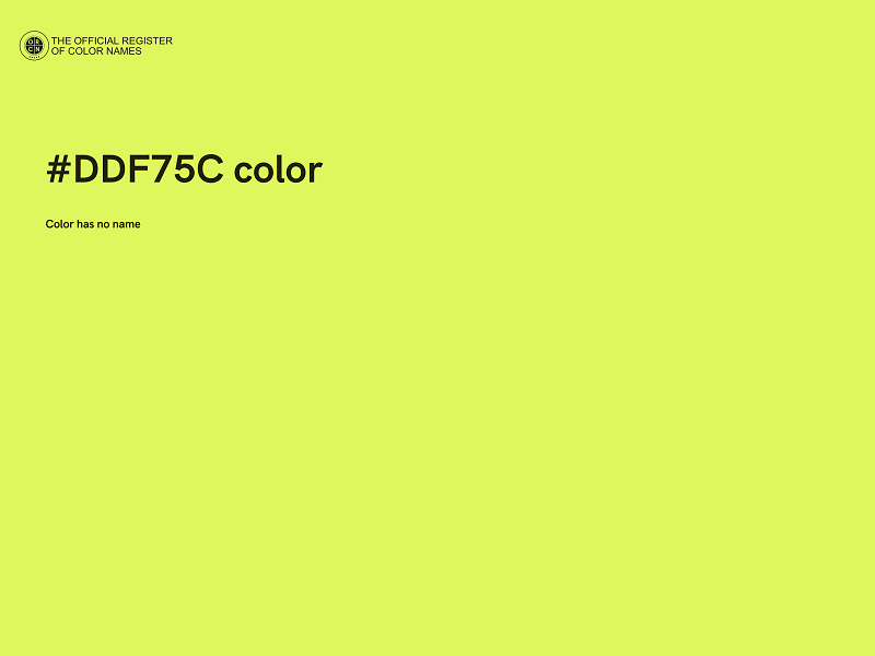 #DDF75C color image