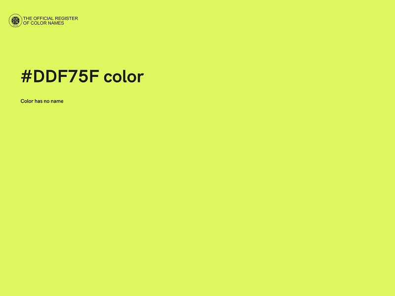 #DDF75F color image