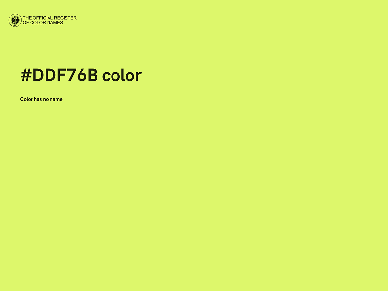 #DDF76B color image