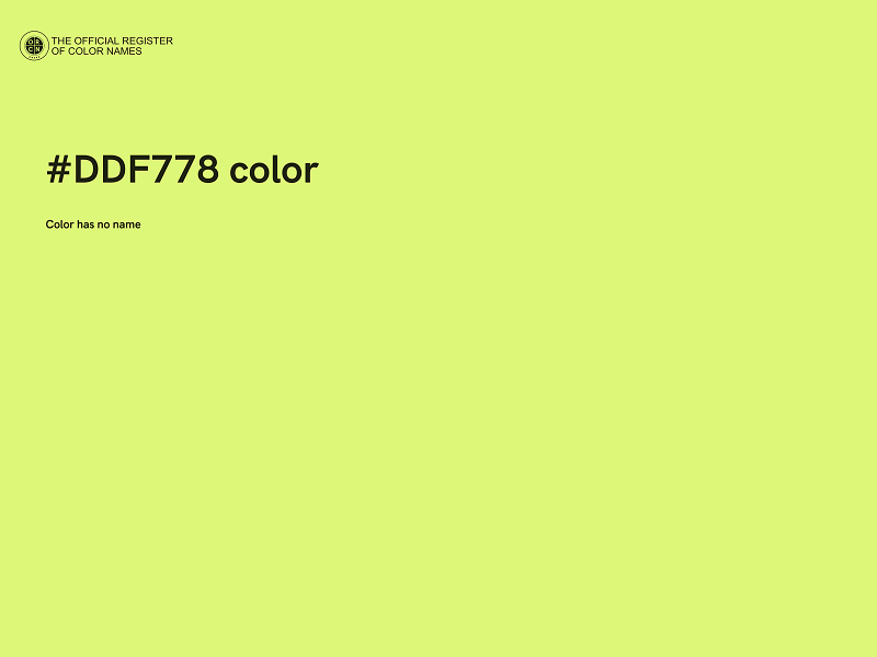 #DDF778 color image