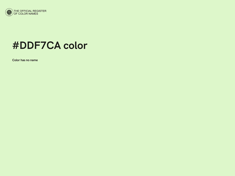 #DDF7CA color image