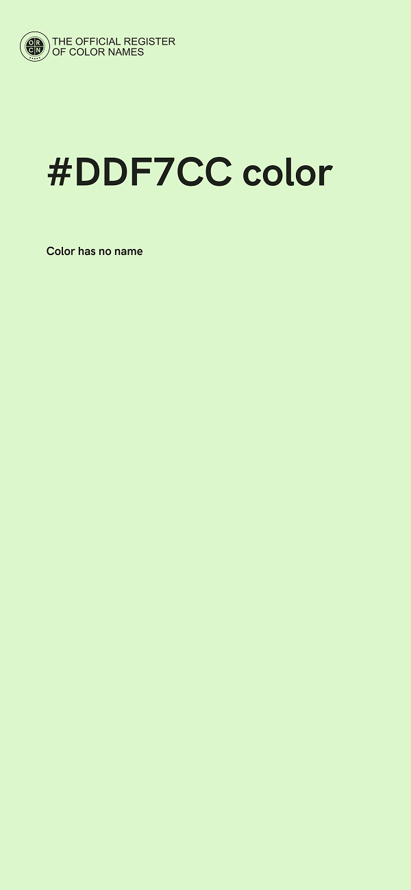 #DDF7CC color image