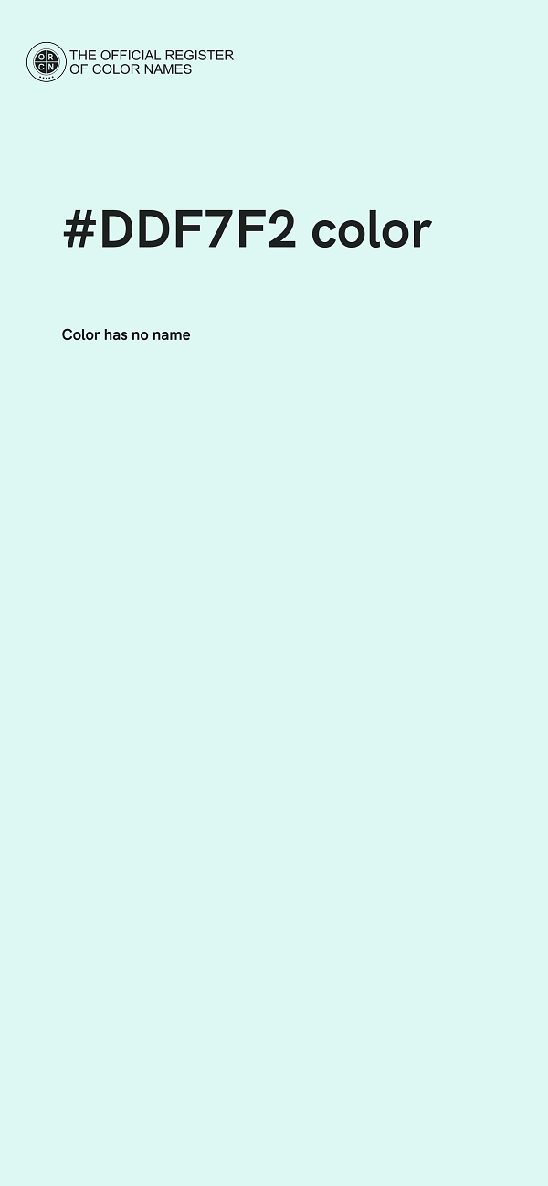 #DDF7F2 color image