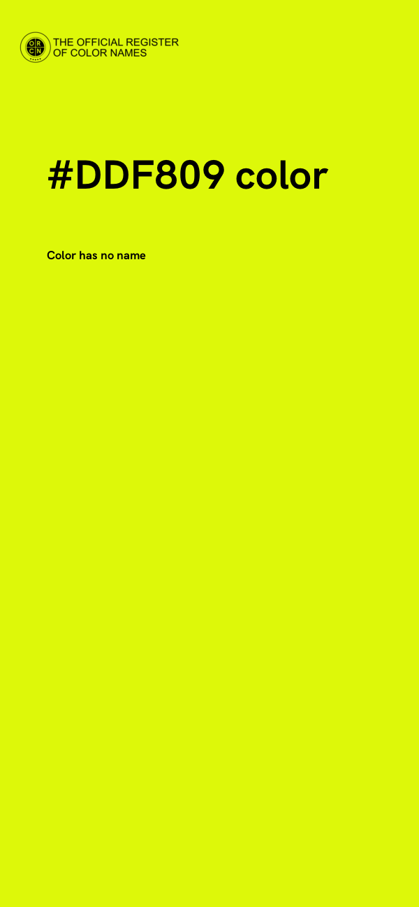 #DDF809 color image
