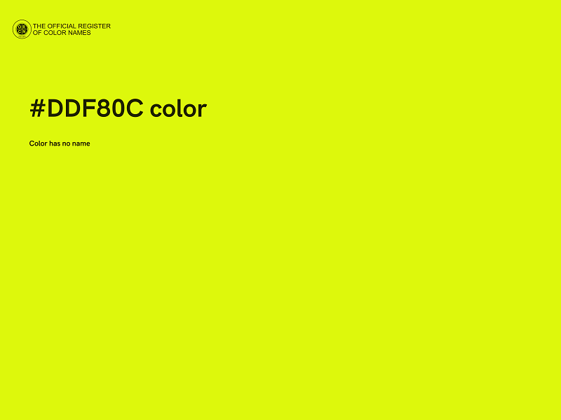 #DDF80C color image