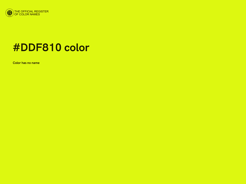 #DDF810 color image