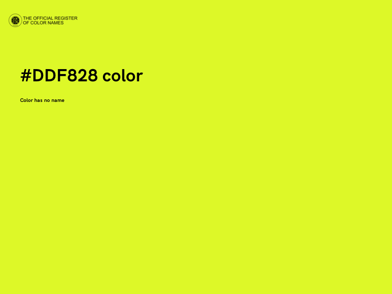 #DDF828 color image