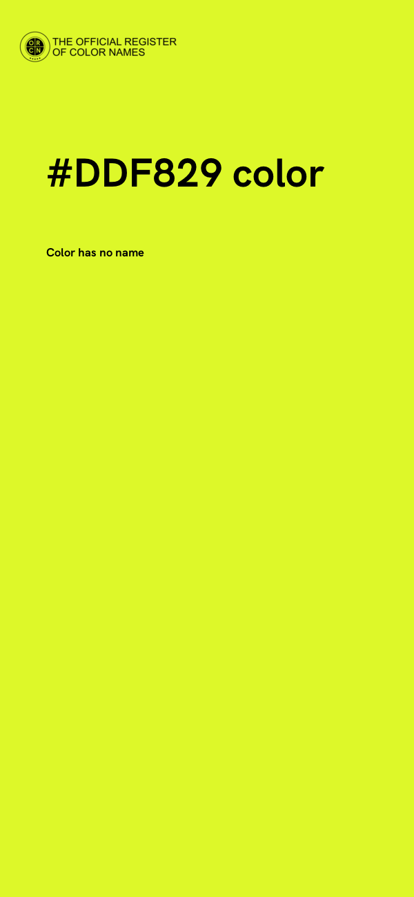 #DDF829 color image