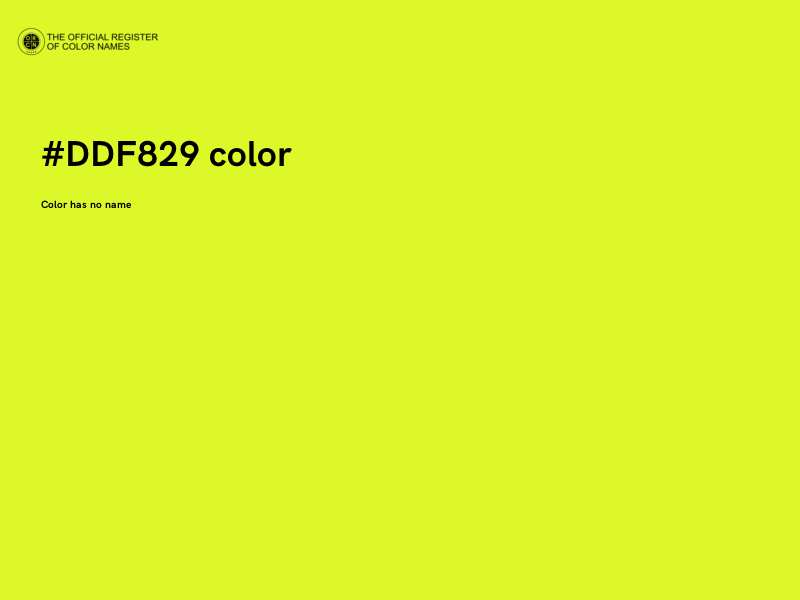 #DDF829 color image