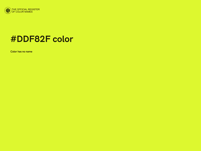 #DDF82F color image