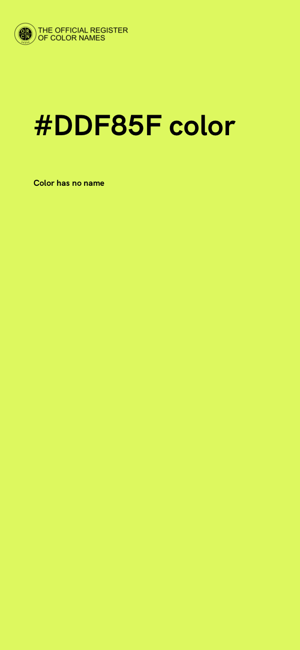 #DDF85F color image