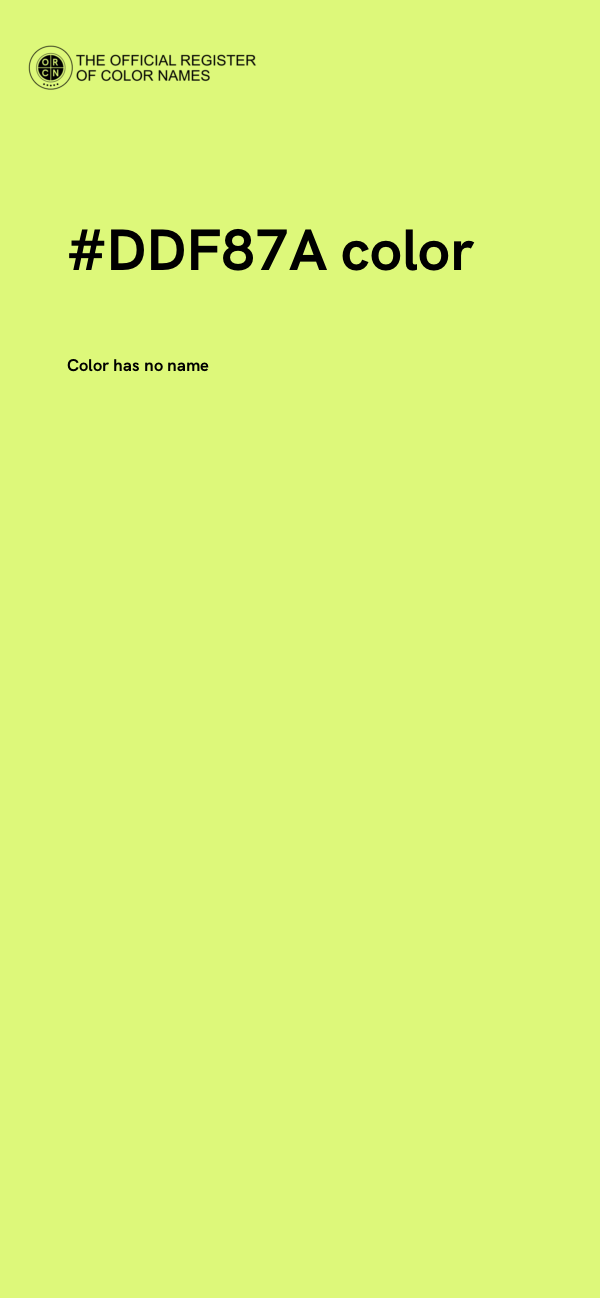 #DDF87A color image