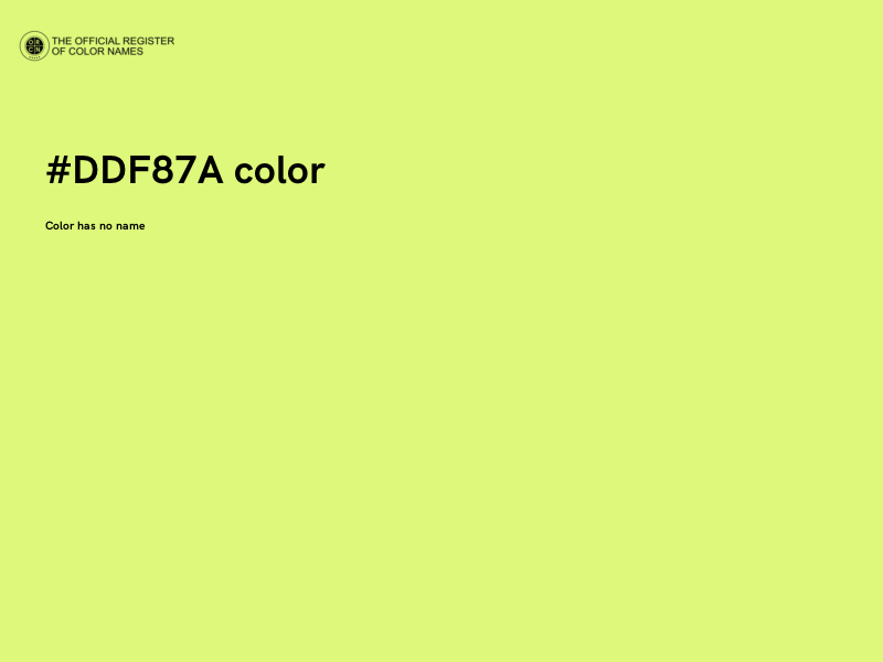 #DDF87A color image