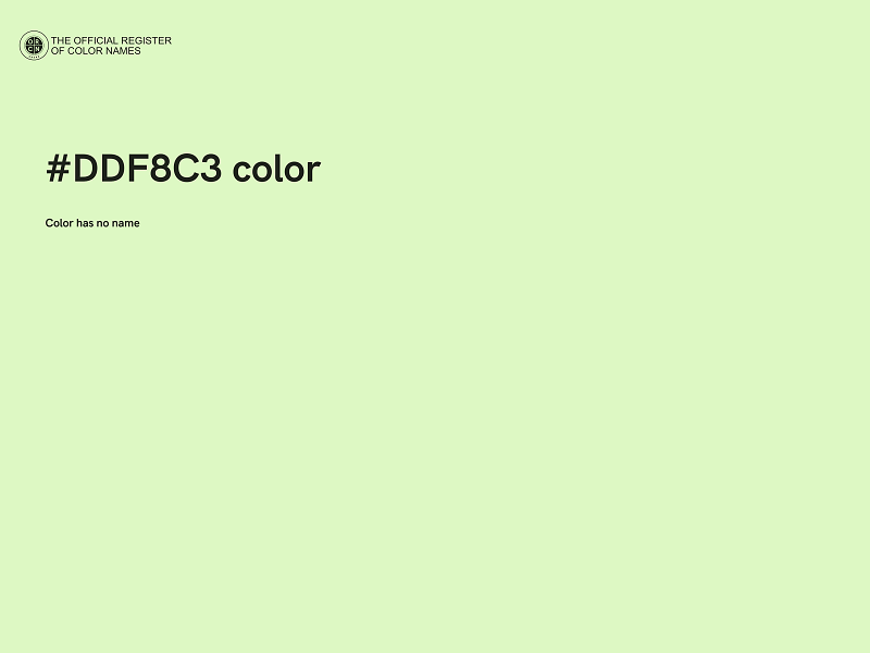 #DDF8C3 color image
