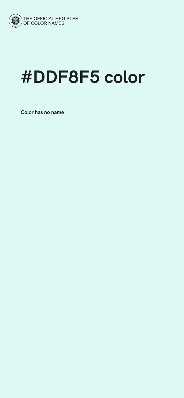 #DDF8F5 color image