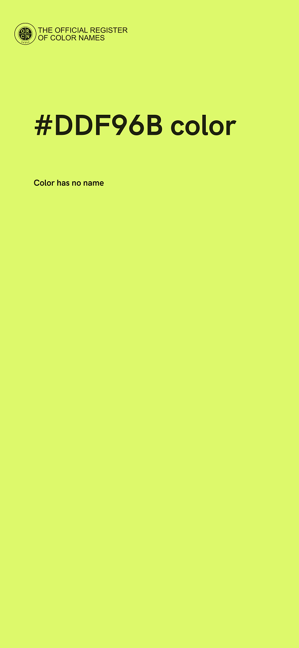 #DDF96B color image