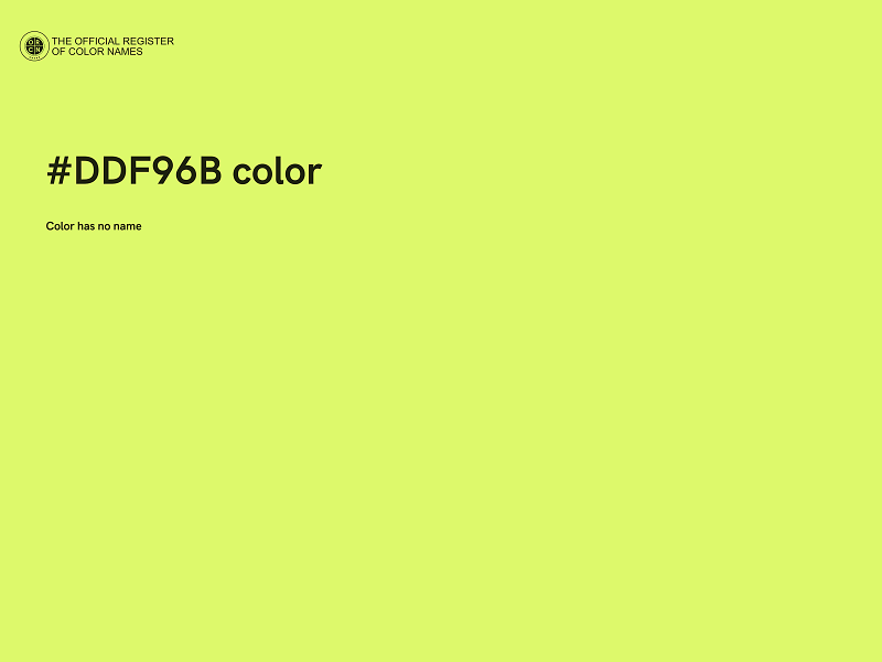 #DDF96B color image