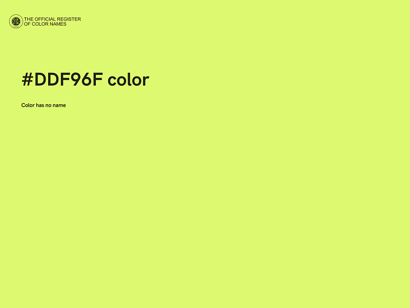 #DDF96F color image