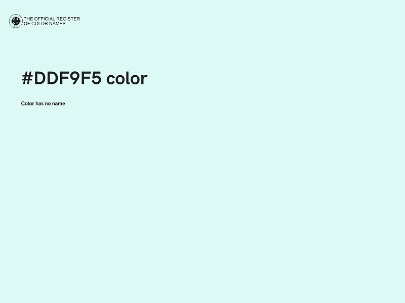 #DDF9F5 color image