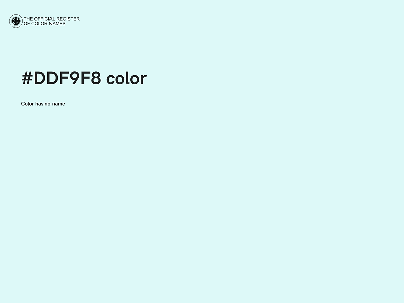 #DDF9F8 color image