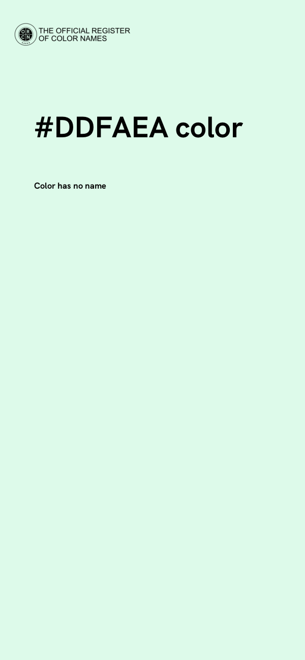 #DDFAEA color image