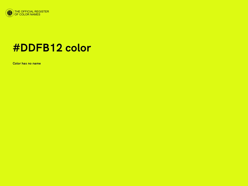#DDFB12 color image
